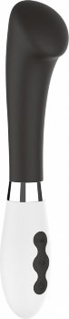 Черный вибратор Aceso с утолщенной головкой - 20,8 см.