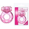 Розовое эрекционное виброкольцо Pink Bear
