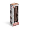 Коричневый вибратор-реалистик 8 Girthy Realistic Vibrator - 24,5 см.