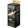 Телесный фаллопротез MEN STYLE с анальным стимулятором - 17,5 см.