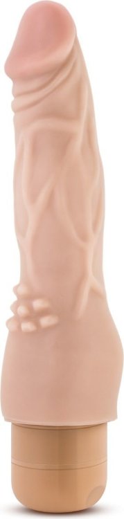 Телесный вибратор-реалистик с шипиками в основании Mr. Skin Cock Vibe 4 - 20,3 см.