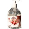 Лубрикант на водной снове Love Protection Strawberry с ароматом клубники - 300 мл.