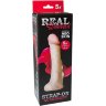 Реалистичная насадка с мошонкой REAL Standard - 18 см.