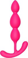 Розовый анальный стимулятор SILKY SMOOTH T-TEARDROP - 11 см.