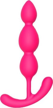 Розовый анальный стимулятор SILKY SMOOTH T-TEARDROP - 11 см.