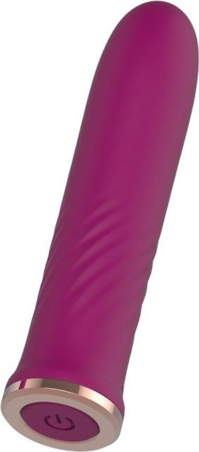 Сливовый миниатюрный вибромассажер AN Stalk - 10,2 см.