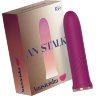 Сливовый миниатюрный вибромассажер AN Stalk - 10,2 см.