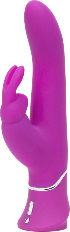 Лиловый вибратор Curve Thrusting Rechargeable Rabbit Vibrator - 24,1 см.