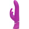 Лиловый вибратор Curve Thrusting Rechargeable Rabbit Vibrator - 24,1 см.