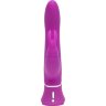 Лиловый вибратор Curve Thrusting Rechargeable Rabbit Vibrator - 24,1 см.