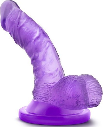 Фиолетовый фаллоимитатор на присоске NATURALLY YOURS 4INCH MINI - 12 см.