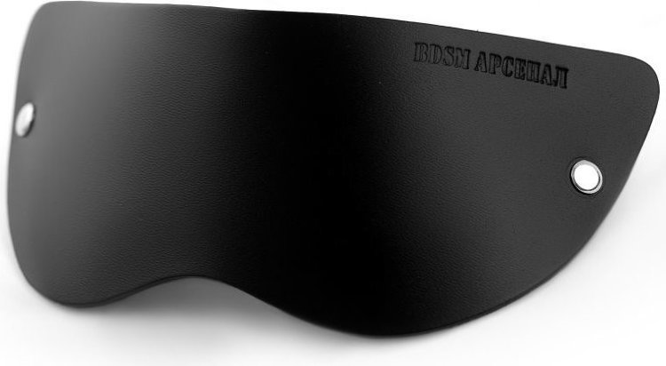 Черная плотная кожаная маска на глаза