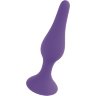 Фиолетовая анальная втулка Silcone Purple Plug Small - 10 см.