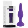 Фиолетовая анальная втулка Silcone Purple Plug Small - 10 см.