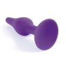 Фиолетовая анальная втулка Silcone Purple Plug Small - 10 см.