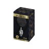 Серебристая анальная пробка с черным хвостиком Metal Anal Fluffly Twist Plug S