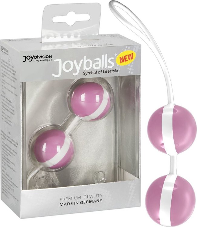 Нежно-розовые вагинальные шарики Joyballs Bicolored