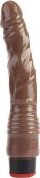 Коричневый вибратор-реалистик 8.8 Vibrating Dildo - 21,5 см.