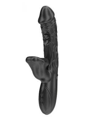 Черный вибратор с режимами колебаний и посасывания - 23,5 см.  Цена 13 514 руб. Длина: 23.5 см. Диаметр: 4 см. Инновационный вибратор, созданный для максимального удовольствия и многогранной стимуляции. Устройство оснащено тремя мощными моторами и предлагает 10 режимов вибрации, 6 режимов колебаний и 7 режимов посасывания, что позволяет варьировать интенсивность, ритм и тип стимуляции — от нежного ласкающего воздействия до энергичных, пульсирующих импульсов. Эргономичная форма гарантирует комфортное использование и точное воздействие на эрогенные зоны, а высококачественные материалы — медицинский силикон и ABS — делают устройство безопасным, гипоаллергенным и приятным на ощупь. Перезаряжаемый аккумулятор с USB обеспечивает готовность к использованию в любой момент, а влагозащита IPX5 позволяет применять вибратор в душе или ванной и облегчает уход за ним. Рабочая длина - 14 см. Страна: Китай. Материал: силикон. Батарейки: встроенный аккумулятор.