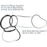 Набор из трех черных эрекционных колец Silicone 3-Ring Stamina Set