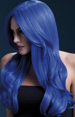 Синий парик с длинной челкой Khloe  Цена 8 374 руб. Длина: 66 см. Синий парик с длинной челкой Khloe. Страна: Китай.