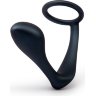 Черное эрекционное кольцо со стимулятором простаты Ringer Cock Ring Plug