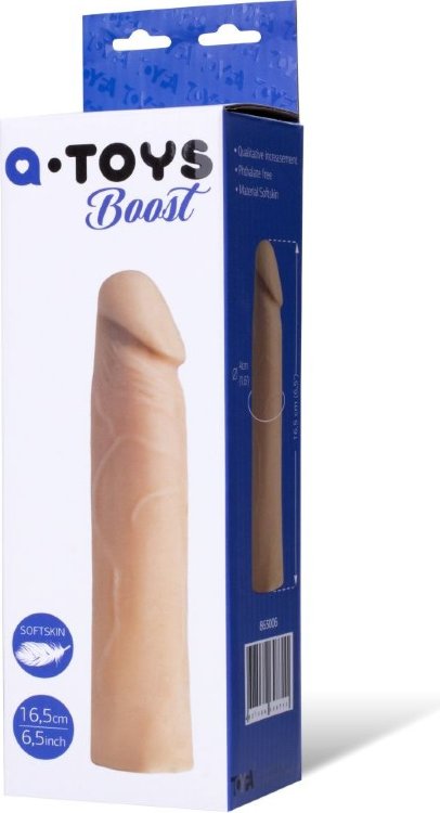 Реалистичная насадка с ярко выраженной головкой - 16,5 см.