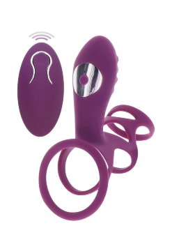 Фиолетовая эрекционная вибронасадка Halo Halo C-Ring Sleeve