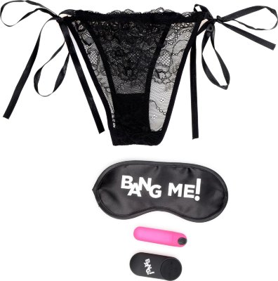 Эротический набор 28X Power Panty Remote Control Bullet Kit Эта пара кружевных черных трусиков подходит для большинства размеров и оснащена карманом для прилагаемой вибропули. Идеально подходит для домашних игр! Пульт дистанционного управления работает на расстоянии до 8 метров. Выбирайте из 4 скоростей и 7 режимов вибрации и наслаждайтесь. Прилагаемую атласную повязку для глаз можно использовать в спальне - используйте в тандеме с трусиками и пулей, чтобы усилить чувства вашей возлюбленной и поднять её удовольствие на новую высоту. Бархатистая вибропуля изготовлена из шелковистого силикона, не содержит фталатов и безопасна для тела. Используйте только лубриканты на водной основе и заряжайте с помощью прилагаемого USB-кабеля для зарядки. Благодаря водонепроницаемости IPX7 эту пулю легко чистить и можно принимать душ. Длина вибропули - 7,6 см, диаметр - 2 см. Страна: Китай. Материал: анодированный пластик, силикон. Батарейки: встроенный аккумулятор.