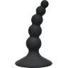 Чёрная анальная пробка Ribbed Plug Black - 10,5 см.