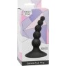 Чёрная анальная пробка Ribbed Plug Black - 10,5 см.