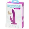 Лиловый страпон Rechargeable Vibrating Strap-On Harness Set - 17,6 см.