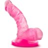 Розовый фаллоимитатор на присоске NATURALLY YOURS 4INCH MINI - 12 см.