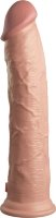 Телесный фаллоимитатор-реалистик King Cock Ellite Dual Density - 28 см.