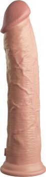 Телесный фаллоимитатор-реалистик King Cock Ellite Dual Density - 28 см.