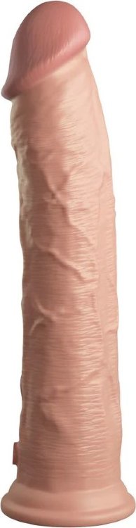 Телесный фаллоимитатор-реалистик King Cock Ellite Dual Density - 28 см.