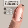 Телесный фаллоимитатор-реалистик King Cock Ellite Dual Density - 28 см.