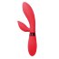 Красный вибратор Leyla с клиторальным отростком - 20,5 см.  Цена 2 705 руб. - Красный вибратор Leyla с клиторальным отростком - 20,5 см.