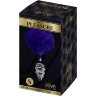 Анальная пробка Metal Anal Fluffly Twist Plug S с фиолетовым хвостиком