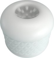 Белый сквозной мастурбатор Crystle