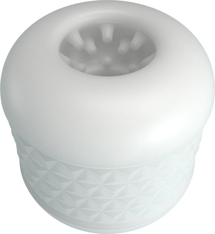 Белый сквозной мастурбатор Crystle