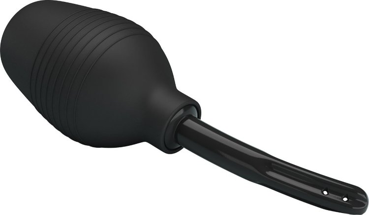 Черный анальный душ с гибким наконечником