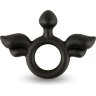 Черное эрекционное кольцо с крыльями Rooster Jeliel Angel
