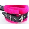 Набор фиксаторов краб с розовым мехом BDSM Light