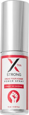 Стимулирующий спрей для мужчин Xtra Strong - 15 мл.  Цена 2 075 руб. Спрей для эрекции Xtra Strong не только помогает улучшить качество эрекции, но и поддерживает общее мужское здоровье. Его активные ингредиенты, такие как кайенский перец и белый тимьян, известны своими стимулирующими свойствами, усиливающими приток крови к половому члену. Это способствует более устойчивой и продолжительной эрекции, что помогает мужчинам чувствовать себя увереннее в интимных ситуациях. Кроме того, Xtra Strong может помочь в снижении стресса и тревожности, связанных с эректильной дисфункцией, предоставляя естественное решение без необходимости применения более инвазивных методов. Спрей не только моментально активизирует эректильную функцию, но и помогает восстановить баланс в организме, поддерживая здоровое кровообращение и повышая чувствительность во время полового акта. Легко наносимый и компактный, Xtra Strong идеально подходит для тех, кто хочет усилить свои ощущения и повысить удовольствие как для себя, так и для партнера. Xtra Strong не содержит вредных веществ и подходит для регулярного использования, однако перед применением рекомендуется проконсультироваться с врачом, чтобы убедиться в его безопасности для вашего здоровья. Делайте осознанный выбор для своего интимного благополучия с Xtra Strong, и наслаждайтесь новыми уровнями удовольствия и уверенности. нанесите небольшое количество спрея на пенис и нежно помассируйте до полного впитывания. Aqua, glycerin, alcohol denat, propylene glycol, PEG-40 hydrogenated castor oil, phenoxyethanol, parfum, ethylhexylglycerin, capsicum frutescens fruit extract, tetrasodium EDTA, citric acid, tocopherol, limonene. Страна: Франция. Объем: 15 мл.