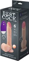 Телесный вибромассажёр-реалистик BEST COCK 6 - 19 см.