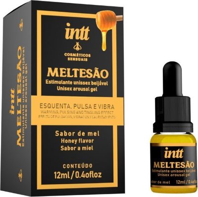 Возбуждающий унисекс гель Meltesao - 12 мл. Meltesao — унисекс-гель с медовым вкусом, не содержащий сахара. Помимо чудесного вкуса, Meltesao интенсивно разогревает, вибрирует и пульсирует. Его удобная упаковка с аппликатором пипеткой похожа на косметическую сыворотку, которая не привлечет лишнего внимания. нанести на кожу кончиками пальцев, массируя до впитывания. Aqua (Water), Flavor (Flavorizer), Glycerin (Glycerol), Monoisopropanolamine (Monoisopropanolamine), Sodium Cyclamate and Aspartame and Sodium Saccharin and Silicon Dioxide and Acesulfame K (Sodium Cyclamate, Aspartame, Sodium Saccharin , Silicon Dioxide, Acesulfame Potassium), Carboxymethylcellulose, Acmella Oleracea Extract, Sodium Benzoate, EDTA (Disodium Etidronate), BHT (Butylhydroxytoluene), CI19140 and CI15985. Страна: Бразилия. Объем: 12 мл.