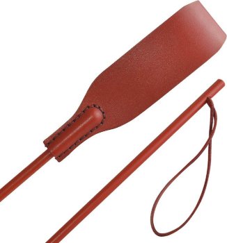 Красный кожаный стек Флеш - 58 см.