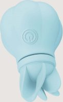 Голубой стимулятор клитора с 5 насадками Caress