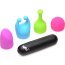 Вибропуля с 4 эластичными насадками Rechargeable Bullet With 4 Attachments - Вибропуля с 4 эластичными насадками Rechargeable Bullet With 4 Attachments